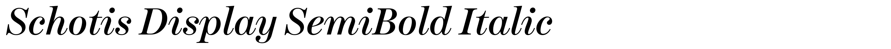 Schotis Display SemiBold Italic